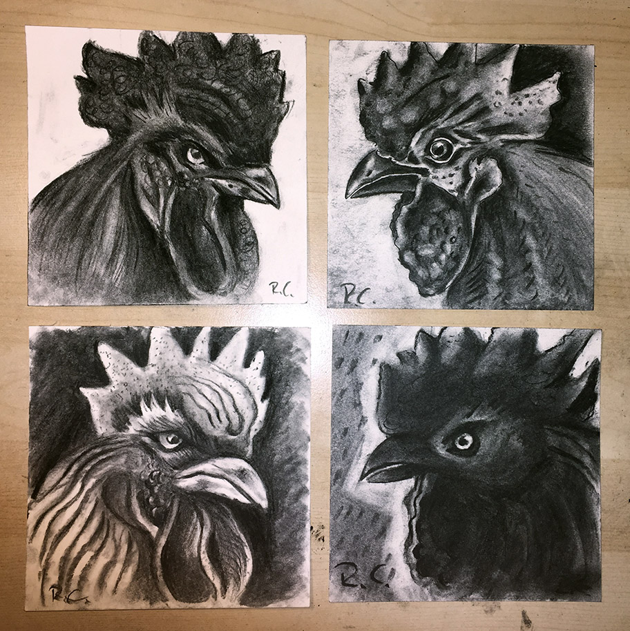 charcoal-rooster