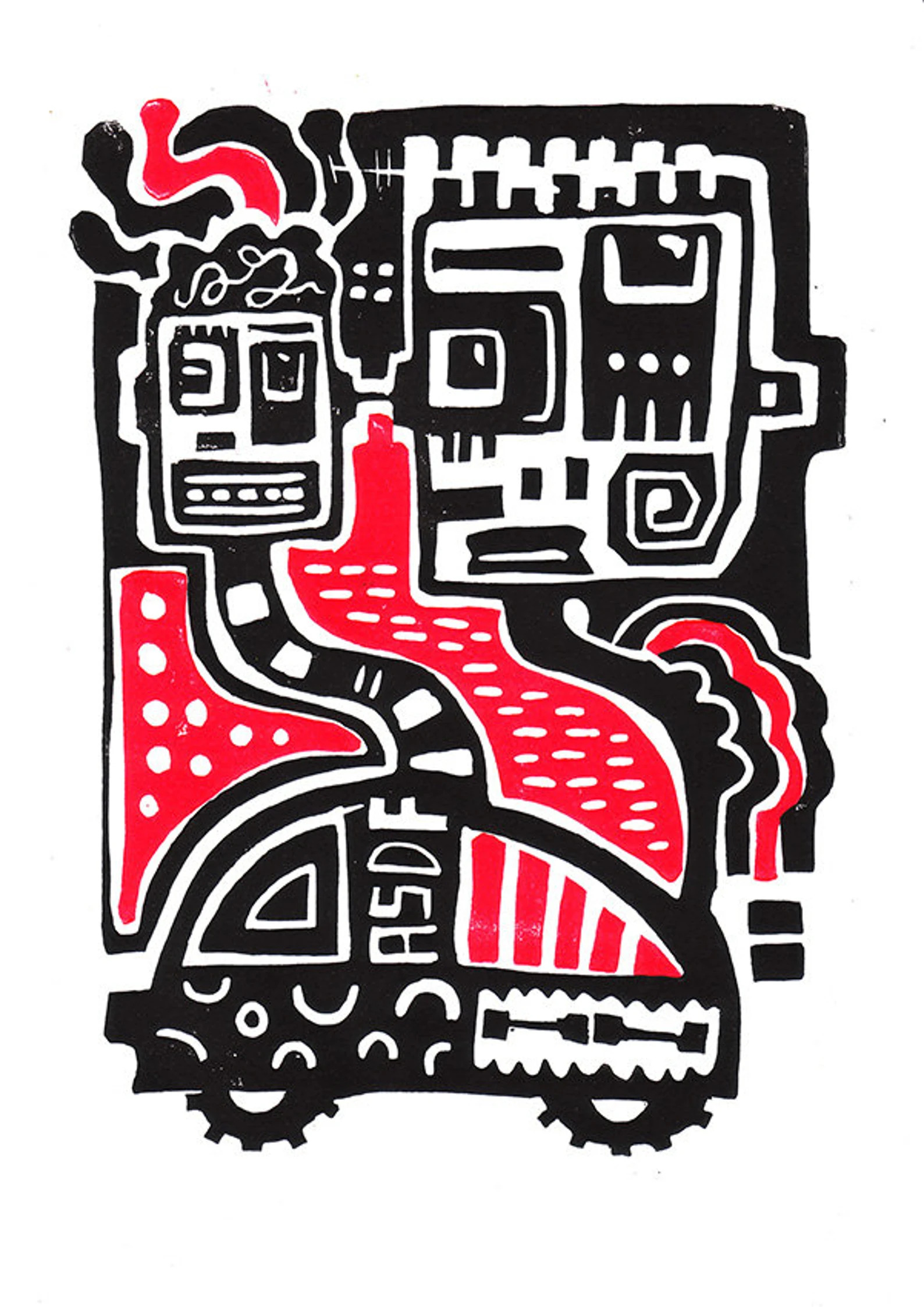 car_robots_linoprint