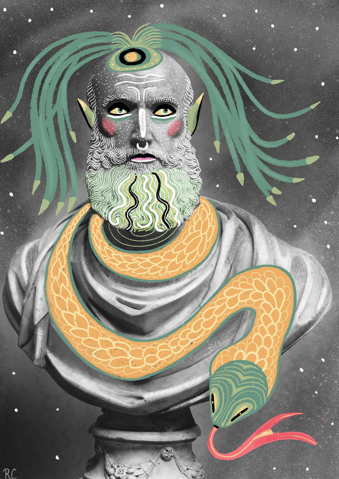 Bust of a man