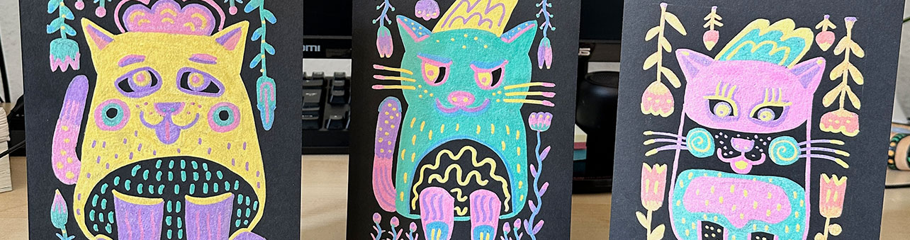 preview header banner marker art cats