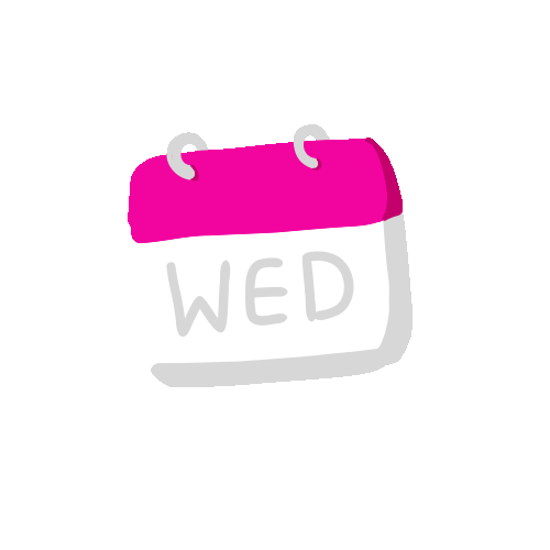 Monoprint calendar icon animation flipping thru the days and having the Tuesday highlighted