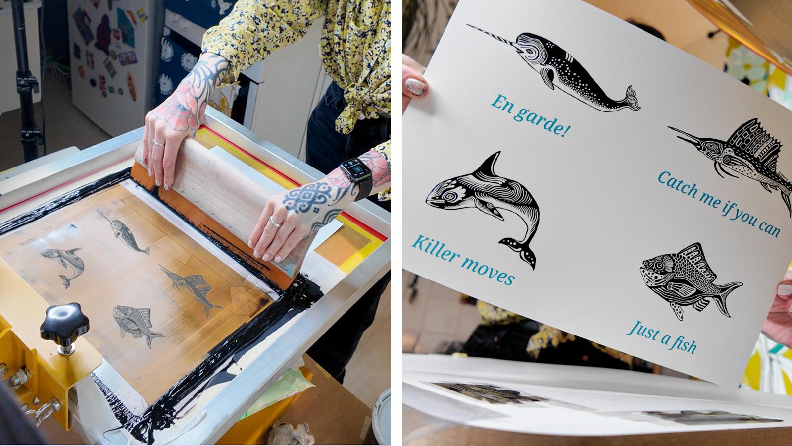 printing-black printing the animals in black